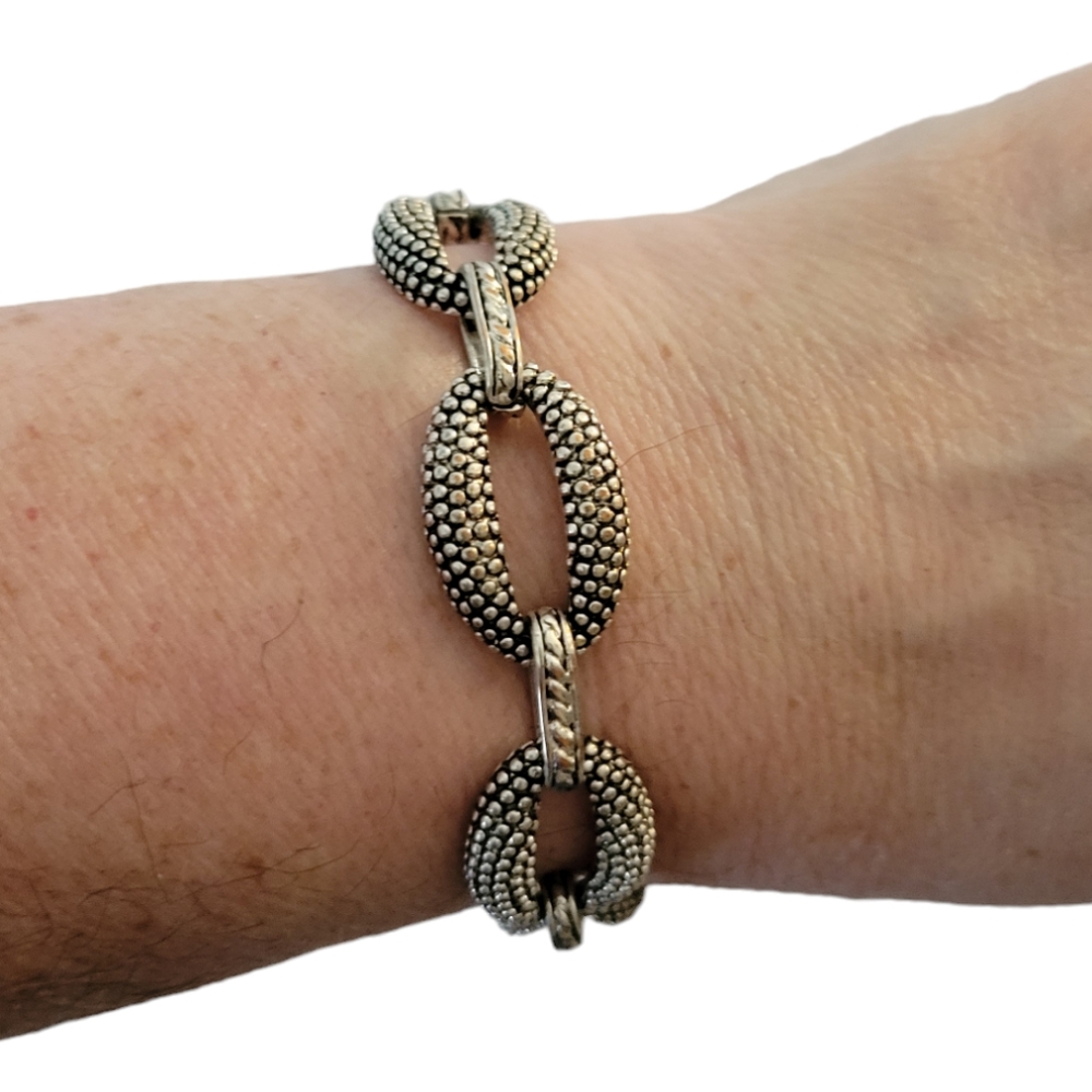 Jonette Jewelry Oval Linked Chain Bracelet Toggle
